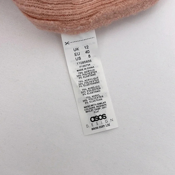 ASOS Design Women’s US 8 Ribbed Stretchy Long Sleeve Button Up Cardigan - Picture 4 of 4